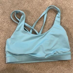 LULULEMON energy bra size 4 in cyan blue